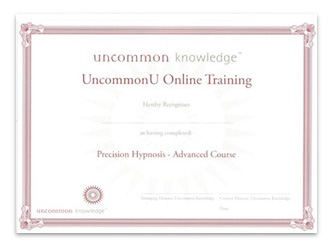 Image of Precision Hypnosis course certificate