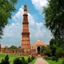 The beautiful religious buildings of the Qutub Minar, Delhi